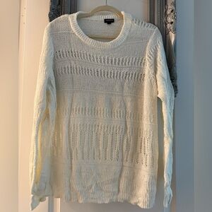 Torrid Plus Size 0 Cozy White Knit LIGHTWEIGHT PULLOVER SWEATER - IVORY